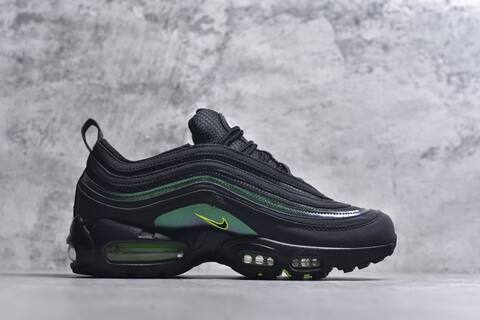 Nike Air Max 97 Black Neon Green Iridescent Sneaker (BS-59633)