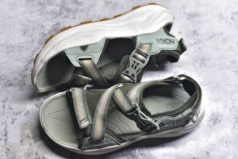 HOKA ONE ONE 1162570 SMLK Sage Green Olive White Gum Brown Sandal Casual Sneakers (BS-59641)
