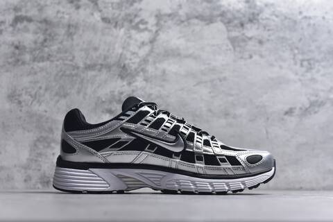 Nike P-6000 Black Silver White Running Shoe (BS-59659)