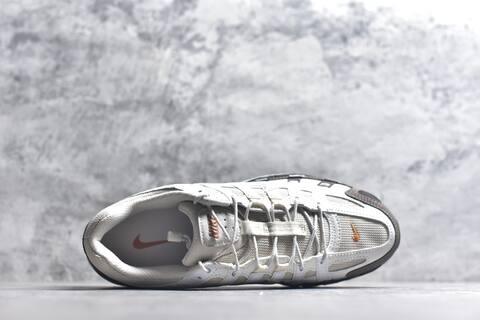 Nike P-6000 Light Grey White Brown Orange Black Running Shoe (BS-59656)