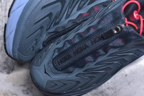 HOKA ONE ONE Project Clifton Dark Grey Light Blue Black Red Running Shoe Running Sneakers (BS-59540)
