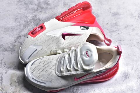 Nike Air Max 270 Premium IO9884-110 Sail White Hot Pink Running Shoe (BS-59816)