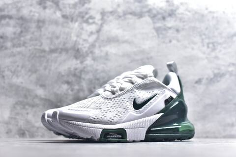 Nike Air Max 270 Premium IO9884-109 White Dark Green Silver Running Shoe (BS-59820)