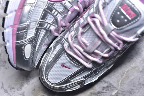 Nike P-6000 White Silver Pink Purple Black Running Shoe (BS-59651)