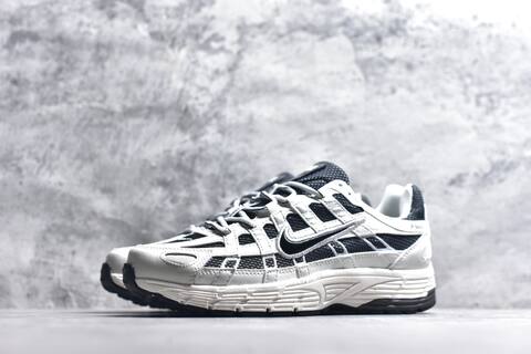 Nike P-6000 White Black Grey Running Shoe (BS-59646)