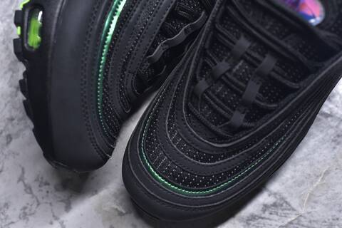 Nike Air Max 97 Black Neon Green Iridescent Sneaker (BS-59633)