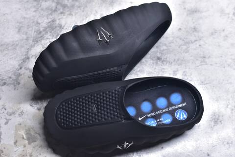 Nike NOCTA x Nike Mind 001 Concepts Black Blue Silver Slides (BS-59698)