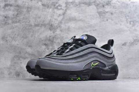 Nike Air Max 97 Black Silver Purple Neon Green Sneaker (BS-59631)