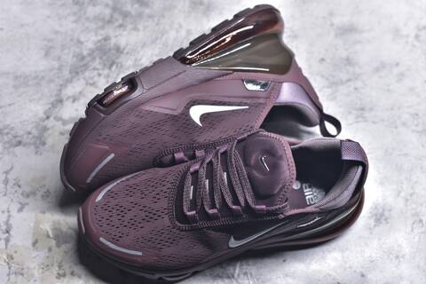 Nike Air Max 270 Premium IO9883-500 Plum Metallic Silver Dark Brown Running Shoe (BS-59819)