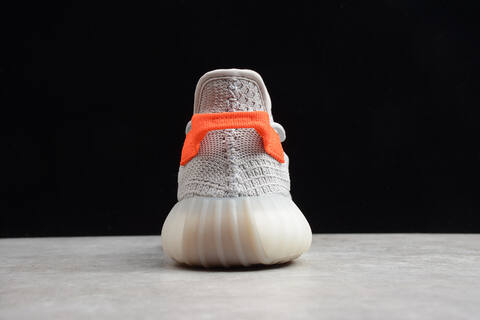 Yeezy 350 V2 Light Grey Orange Off White Sneaker (BS-87527)