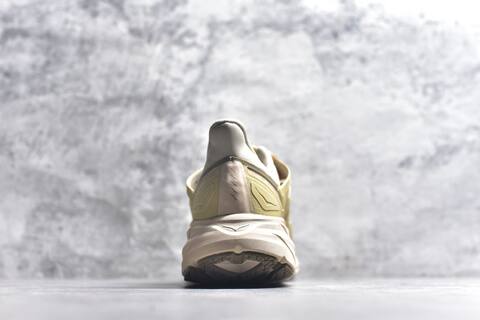 HOKA ONE ONE Project Clifton Beige Pale Yellow Off White Black Running Shoe Running Sneakers (BS-59542)