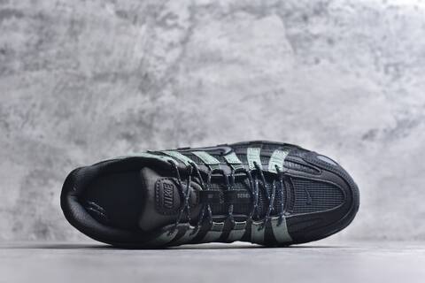 Nike P-6000 Black Dark Grey Clay Green Running Shoe (BS-59675)