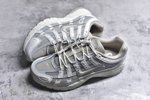 Nike P-6000 Light Grey White Beige Running Shoe (BS-59660)