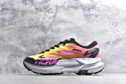 HOKA Mafate X Pink Orange Yellow Black White Trail Shoe Trail Running Sneakers (BS-59418)