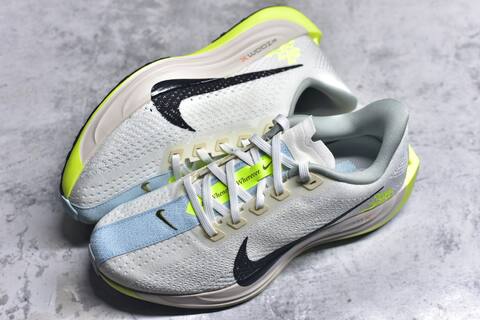 Nike REACTX PEGASUS Plus White Black Volt Light Blue Cream Running Shoe (BS-59550)