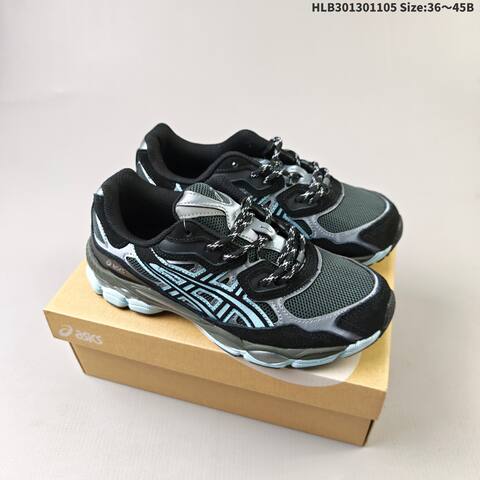 ASICS GEL NYC Black Graphite Light Blue EU 36-45 Running Shoe Running Sneakers - Unisex (BS-69322)