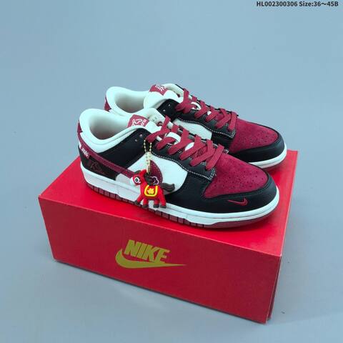 Nike SB Dunk Low Year Of The Horse Sail Burgundy Black Red White EU 36-45 Skate Shoe - Unisex (BS-61458)