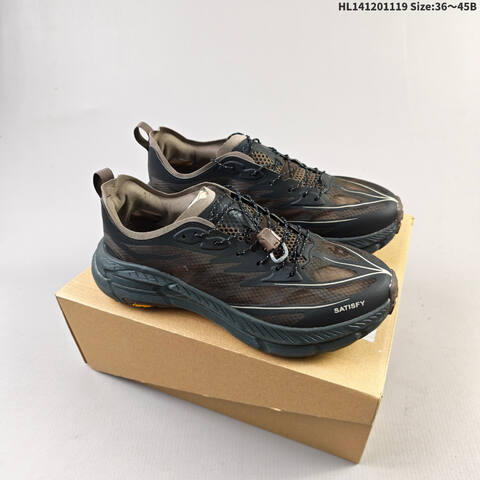 HOKA ONE ONE Mafate Speed 4 Satisfy Dark Brown Black Beige EU 36-45 Trail Shoe Trail Running Sneakers - Unisex (BS-69468)