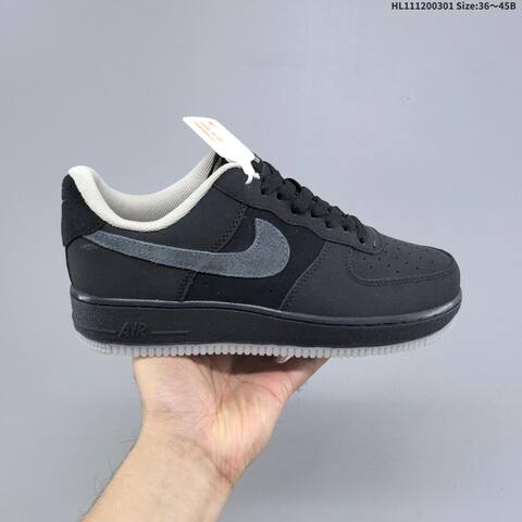 Nike Air Force 1 07 Black Grey Light Grey EU 36-45 Sneaker - Unisex (BS-61484)