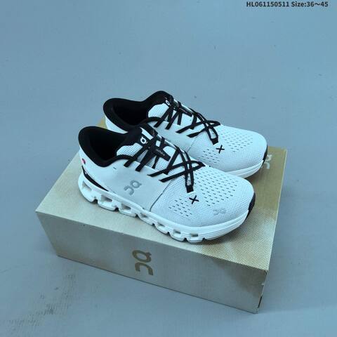 On Running Cloud X 4 White Black Ivory Coral EU 36-45 Running Shoe Running Sneakers - Unisex (BS-69568)