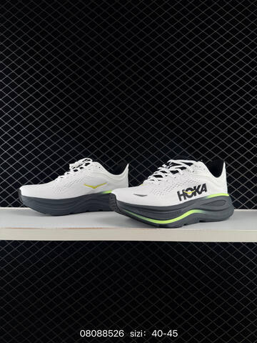 HOKA ONE ONE Bondi 9 White Dark Grey Neon Yellow Black EU 40-45 Running Shoe Running Sneakers - Men's (BS-86120)