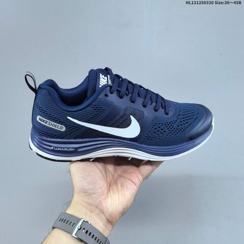 Nike Air Pegasus 30X Shield Lunarlon Navy Blue White Black EU 36-45 Running Shoe - Unisex (BS-61035)