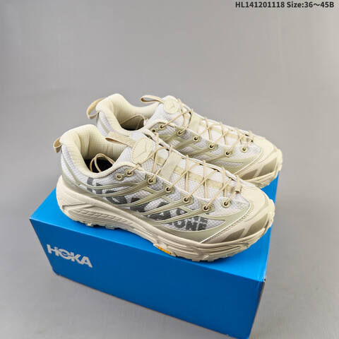 HOKA ONE ONE Mafate Three 2 Beige Light Grey Off White EU 36-45 Trail Shoe Trail Running Sneakers - Unisex (BS-69475)