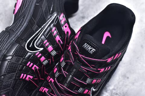 Nike P-6000 Black Pink Silver Running Shoe (BS-59667)