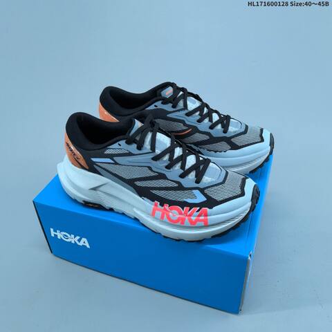 HOKA ONE ONE Mafate X Grey Black Orange White EU 40-45 Trail Shoe Trail Running Sneakers - Men's (BS-69395)