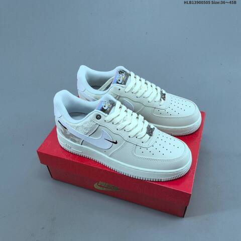 Nike Air Force 1 07 Off White White Black Red EU 36 45 Sneaker EU 36-45 - Unisex (BS-60497)