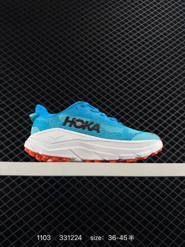HOKA Challenger 8 Blue White Orange Black EU 36-45 Trail Shoe Trail Running Sneakers - Unisex (BS-86398)