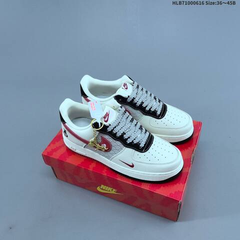 Nike Air Force 1 07 LV8 DQ6628 White Red Black Gold EU 36-45 Sneaker - Unisex (BS-59918)