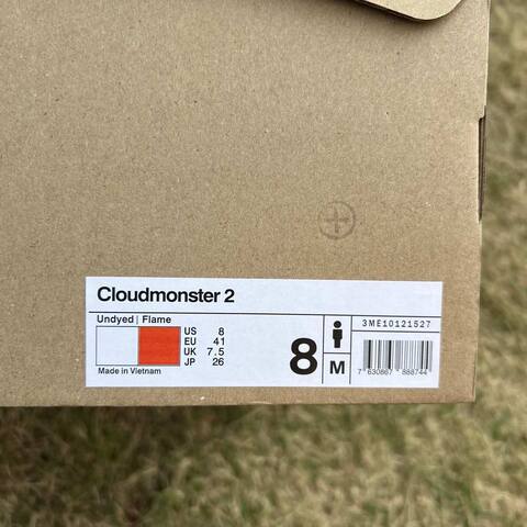 On Cloudmonster 2 3ME10121527 White Orange Black US 8 EU 41 UK 7 5 JP 26 Running Shoe Running Sneakers - Men's (BS-86980)