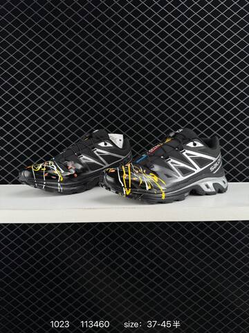 Salomon XT-6 Black Silver Yellow White EU 37-45 Trail Shoe Trail Running Sneakers - Unisex (BS-85952)