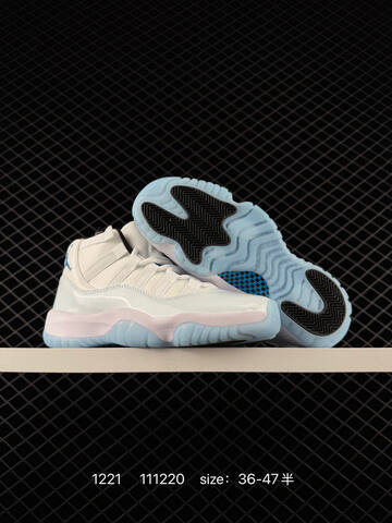 Jordan Air Jordan 11 Retro High White Light Blue Black EU 36-47 Basketball Shoe - Unisex (BS-80009)