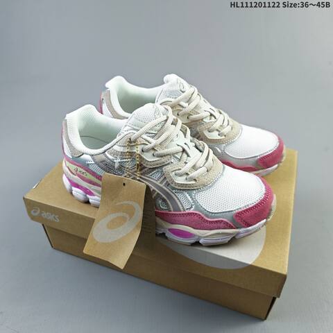 ASICS GEL-NYC White Silver Beige Pink EU 36-45 Running Shoe Running Sneakers - Unisex (BS-69245)