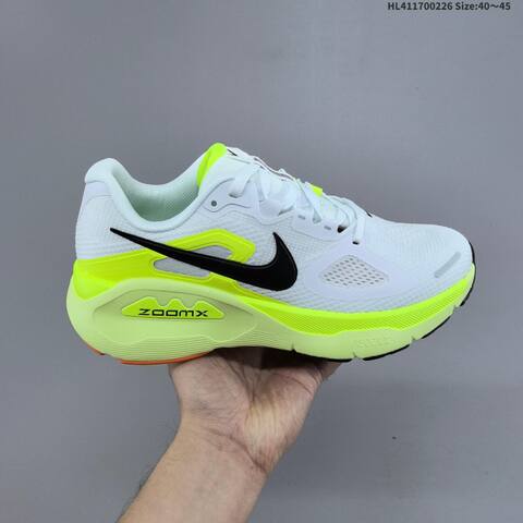 Nike Structure Plus ReactX Air Zoom White Neon Yellow Black EU 40-45 Running Shoe - Men's (BS-61496)