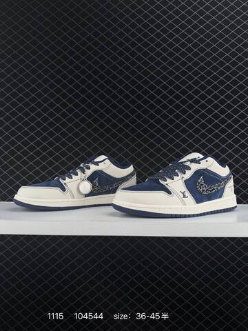 Jordan Air Jordan 1 Low Sail Navy Black Red EU 36-45 Basketball Shoe - Unisex (BS-80264)