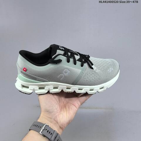 On Cloud X 4 Grey Black Mint White EU 39-47 Running Shoe Running Sneakers - Unisex (BS-69533)