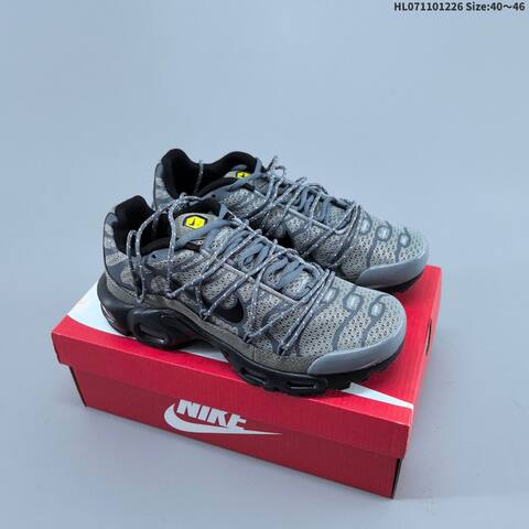 Nike Air Max Plus TN Grey Black Yellow EU 36-47 Running Shoe - Unisex (BS-62437)