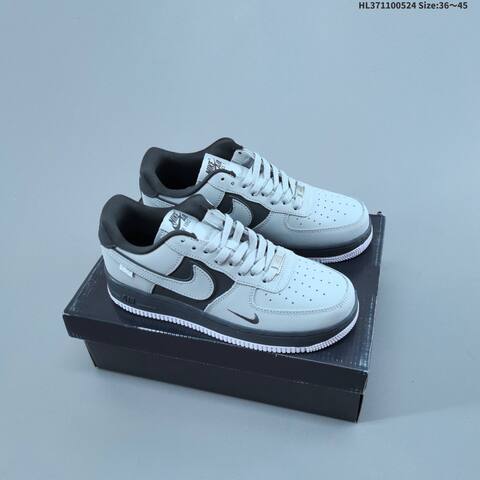 Nike Air Force 1 07 Light Grey Black White EU 36-45 Sneaker - Unisex (BS-60163)