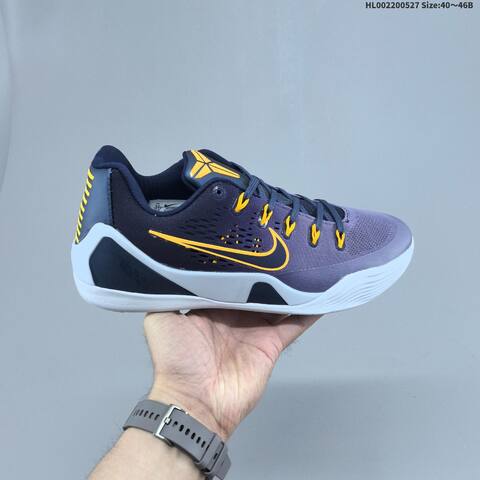 Nike Kobe 9 Low Purple Navy Yellow White EU 40-46 Basketball Shoe - Men's (BS-60071)