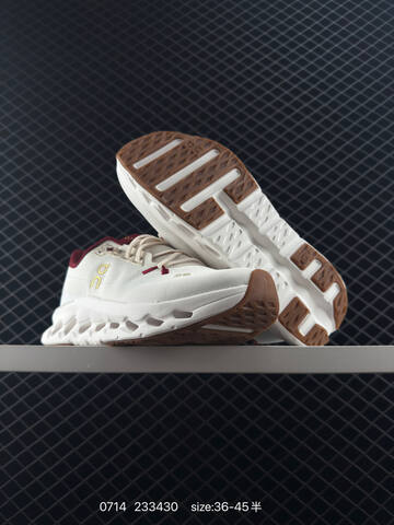 On Running Cloudtilt Cream White Burgundy Gum Brown EU 36-45 Running Shoe Running Sneakers - Unisex (BS-85530)