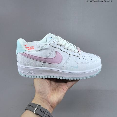 Nike Air Force 1 07 Low White Pink Light Blue EU 36-42 Sneaker - Unisex (BS-60687)