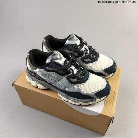 ASICS GEL-NYC Cream Black Silver Grey EU 36-45 Running Shoe Running Sneakers - Unisex (BS-69215)