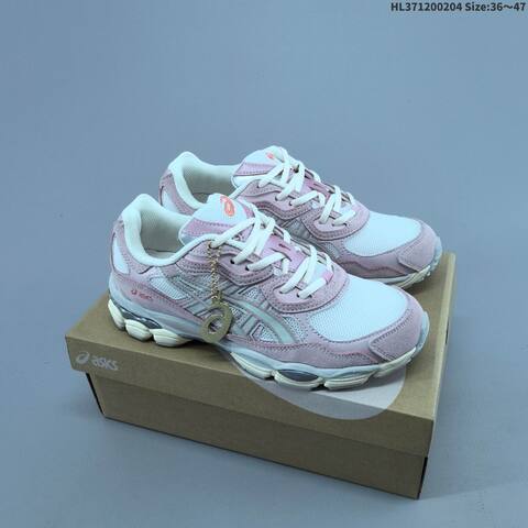 ASICS GEL-NYC White Pink Silver Cream EU 36-47 Running Shoe Running Sneakers - Unisex (BS-69021)