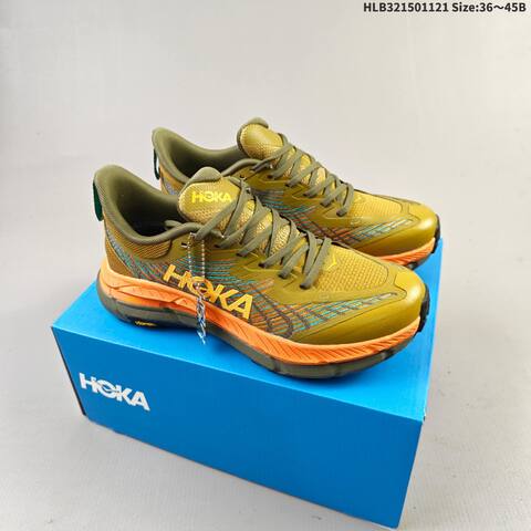 HOKA Mafate Speed 4 Olive Green Orange Blue Yellow EU 36-45 Trail Shoe Trail Running Sneakers - Unisex (BS-69456)