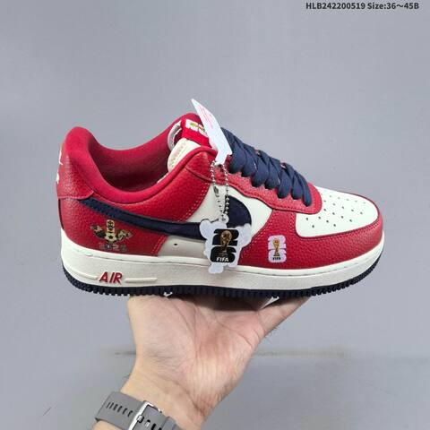 Nike Air Force 1 07 LV8 DW8806-016 Red White Navy Blue EU 36-45 Skate Shoe - Unisex (BS-60260)