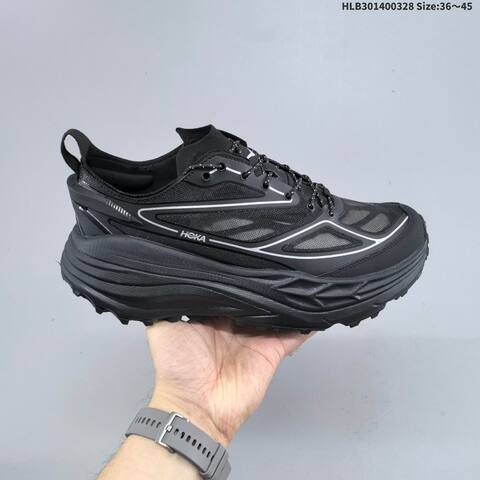 HOKA ONE ONE Stinson 7 Black White EU 36-45 Trail Shoe Trail Running Sneakers - Unisex (BS-69370)