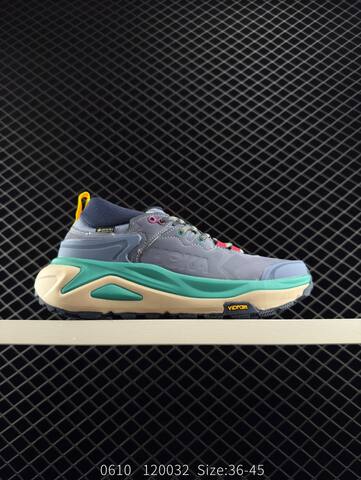 HOKA ONE ONE Kaha 3 Low GTX Grey Teal Beige Navy Yellow EU 36-45 Trail Shoe Trail Running Sneakers - Unisex (BS-86611)